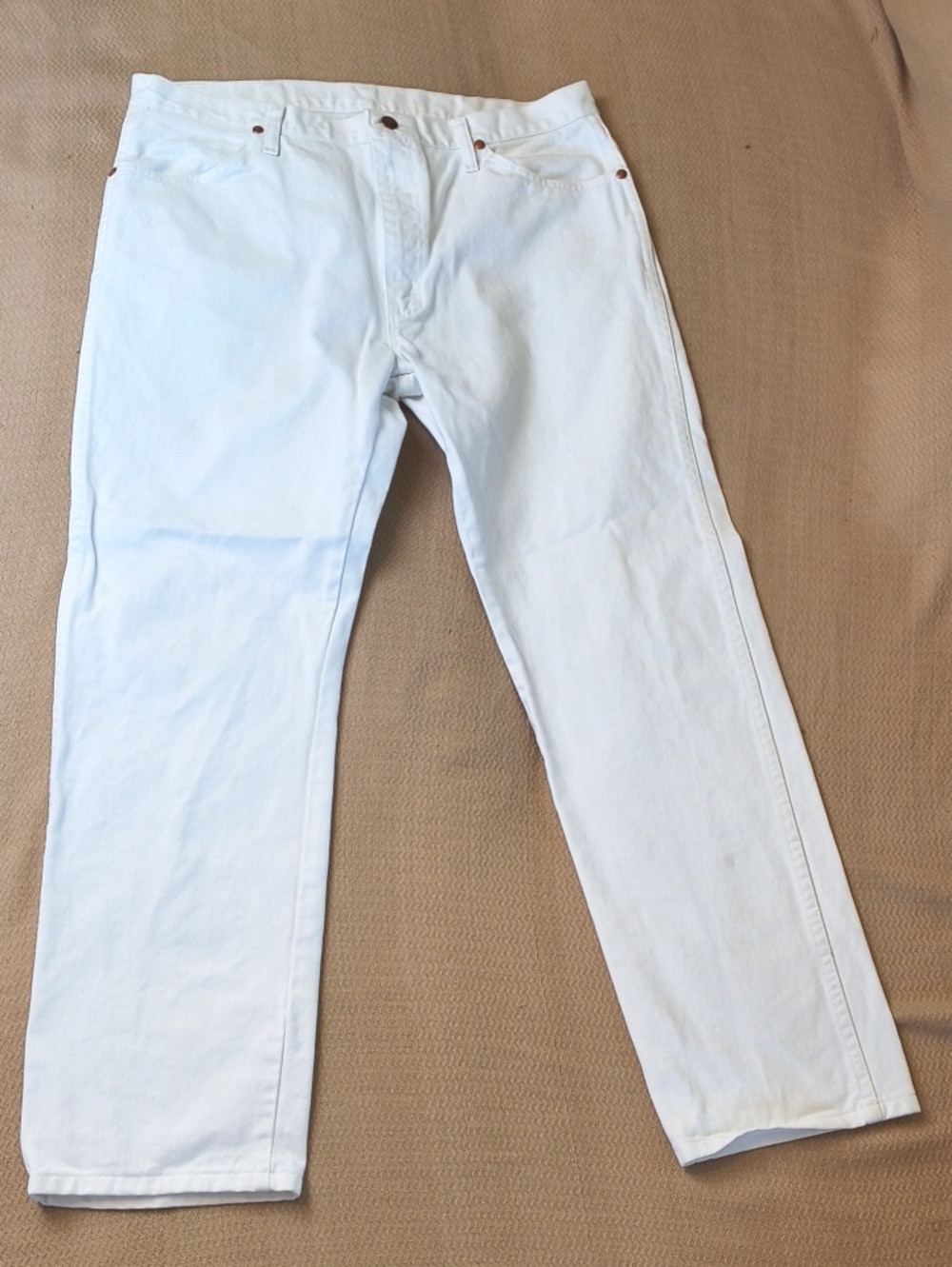 Wrangler White Straight Leg Jeans
